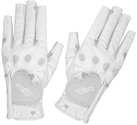 KIXZSAZ Guanti da golf da donna in pelle PU, flessibili, antiscivolo, traspiranti, morbidi, per palestra, rosa 21, Grigio, Digitare 22