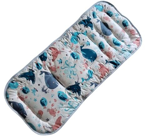 Coussin pour poussette de bébé – Chambre d'enfant respirante, rembourrage, housse de matelas de chaise haute portable, accessoire de positionnement de chariot léger, support junior en peluche | Compag