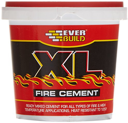 Everbuild XL Fire Cement – Ready Mixed – Resistant to Temperatures Up to 1250˚C – Buff – 1kg