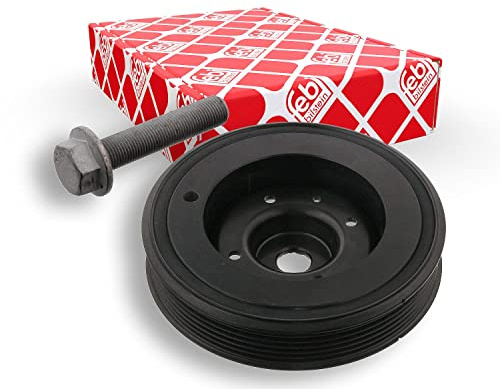 febi bilstein 33568 Riemenscheibe (entkoppelt) für Kurbelwelle, mit Schraube, 1 Stück | Kompatibel mit: AUDI A3, A3 Cabriolet, A3 Sportback, A4 Allroad B8, A4 B8, A4 B8 Avant, A5, A5 Cabriolet, A5 Sportback, A6 C7