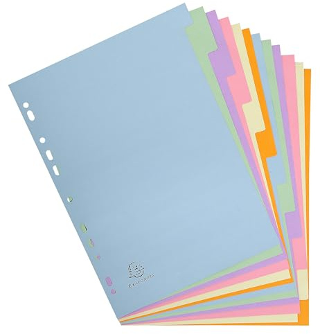 Lot de 5 intercalaires sous film - 6 positions - carte recyclee