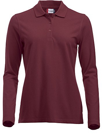 Clique Clothing, maglia a maniche lunghe classica in cotone, da donna, vestibilità moderna, da XS a XXL Burgundy X-Large