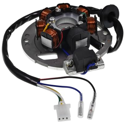 2EXTREME Lichtmaschine Version 1 kompatibel mit BENELLI Quattronovex 49 | Version 1 mit 6 Spulen, 3-Pin-Hauptstecker und 2 Einzelkabeln; kompatibel mit BENZHOU YY50QT-27 2T, CPI Aragon 50 JR45 2T AC