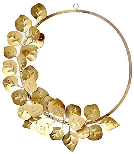 Lambert - Dekokranz, Türkranz, Fensterkranz - Aureola - Metall - Gold - Maße (ØxH): 39 x 3 cm
