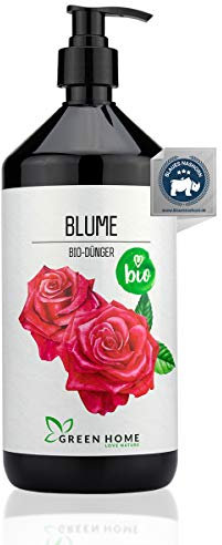 Green Home Blumen- & Rosendünger 1 Liter | Rosendünger Flüssig für kräftige Blüten | Langzeitdünger für Rosen und Blumen | Blumendünger | Fördert Blütenbildung & Wurzelwachstum