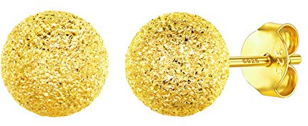 Silvora Clou d'Oreille Boucle Oreille Mignon Attract Silver Earring Argent 925 Sterling Inoxydable Creole Petit[Coeur/Etoile/Lune/Cercle-Plaqué Or/Or Rose]Bijoux Cadeau Valentin Noël Fête des Mères