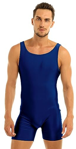 inlzdz Herren Body Overall Kurzarm/Ärmellos Sportbody Männer Bodysuit Funktionsshirt Stretch Unterhemd Shirts Boxershorts Unterwäsche Tanz Sport Gym Fitness Training