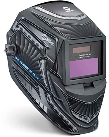 Miller Classic Series Auto-Darkening Welding Helmet - Professional TIG/MIG Welding Mask with ClearLight Technology, High Definition Optics, Variable Shade 8-13, Comfortable Headgear, Metal Matrix