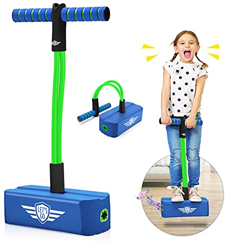 Toyzey Pogo Leksak för utomhusbruk från 3–12 år, trädgårdsleksak, hoppstång