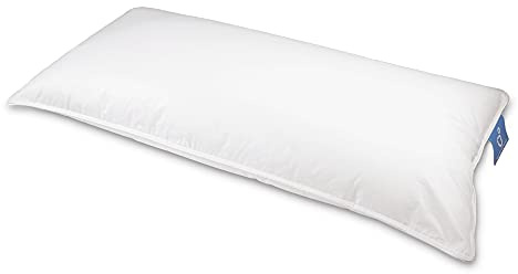 White Cloudz | Kopfkissen Cloudz 90 | 40 x 80 cm | Füllgewicht: 380g Gänsedaunen (90%) und Federn (10%) - Weich | Inlett 100% Mako-Baumwolle