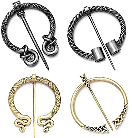 HCMA Vintage Wikinger Broschen Pins Mittelalter Umhang Schal Schal Pin Verschluss Keltische Schmuck Kostüm Zubehör für Frauen Mädchen