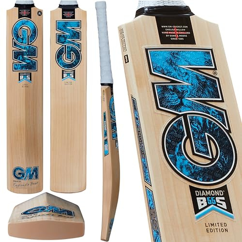 Gunn & Moore Diamante, Mazza da Cricket in salice Inglese Gioventù Unisex, Blu, 3