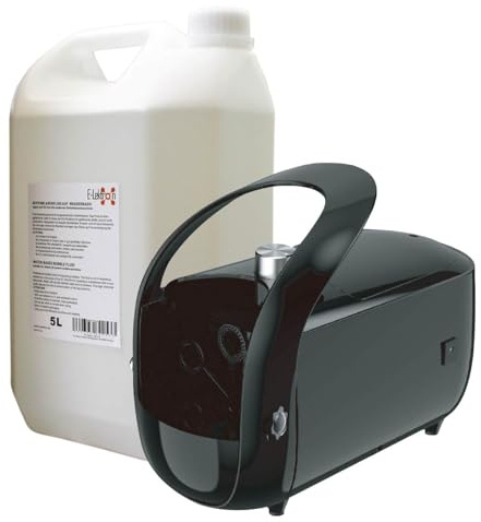 E-Lektron B100 Seifenblasenmaschine Bubble Maschine tragbar Batterie-Betrieb oder USB (B100 inkl. 5L Flüssigkeit)