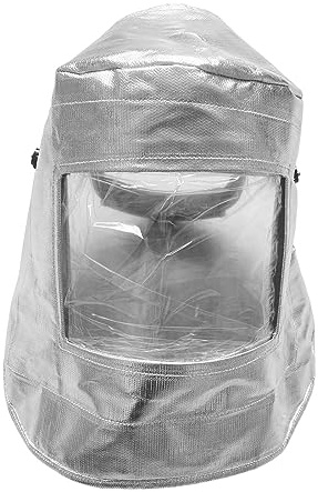 Menolana Fire Resistant Helmet Face Shield Hood, Head Mounted Protection Aluminum Foil Heat Cover, Welding Protective Cover for Metal Oil, Wood Ceramics