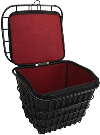 Fockety Zusammenklappbarer Vorderer Fahrradkorb, 2 in 1 Fahrradkorb aus Metalldraht, wasserdichte Fahrradträger Tasche, Fahrrad Gepäckträger Abdeckung, Fahrrad Vorderrad Gepäckträger