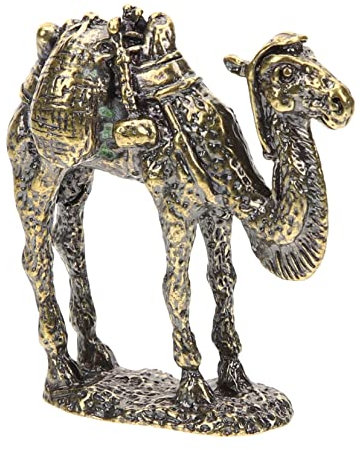 MUSISALY Kamelfigur Aus Metall Kamelstatue Deko Kleine Tischdekoration Heimdekoration Schreibtischfigur Handgefertigte Kupfer Skulptur Regal Dekor Artikel