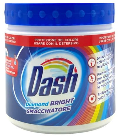 Dash Diamond Bright Smacchiatore in polvere per bucato dei capi colorati azione smacchiante e protezione del colore-500 gr