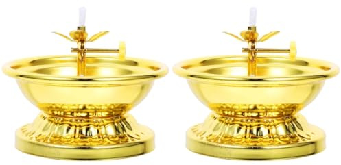 ABOOFAN Buddhistische Öllampe Vintage Tisch-Öllampe Für Buddha-Anbetung Retro-Petroleumlampe Als Wohnkultur Für Wohnzimmer Küche Bauernhaus Villa Kamin Hochzeit 2 Stück