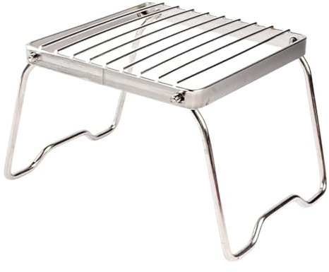Klappbarer Lagerfeuergrill, Feuerstellen-Grillrost - Robuster tragbarer Campinggrill | Hochleistungs-Edelstahl-Campinggrill über dem Feuer, Grillrost, Feuerstellenrost, Camping-Kochzubehör