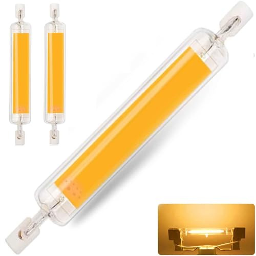 MOPDHU R7S LED 118mm Dimmbar Lampen,Warmweiß 3000K 2000LM,20W LED COB Glühbirne Ersatz für 200W J118mm Halogenstab,Kein Flackern,360°Abstrahlwinkel,AC 220-240V,2er Pack
