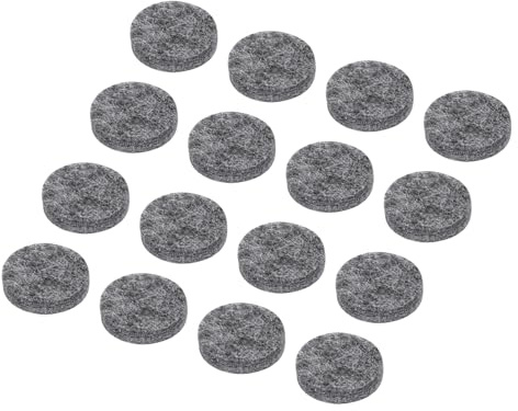 sourcing map 48pcs Felt Furniture Pads, 0.79 Inch Round Small Felt Chair Leg Floor Protectors Prevent Scratches for Furniture Hard Floor, Dark Gray