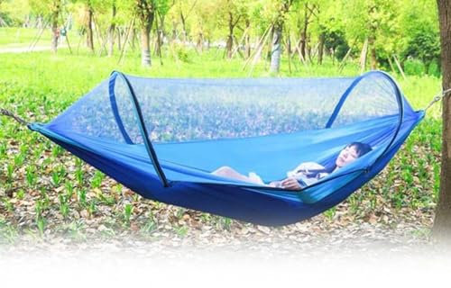 Tienda de hamaca, tienda de hamaca con mosquitero con gran capacidad de carga, ligera, muy adecuada para viajes de campamento(Blue,260 * 140cm)