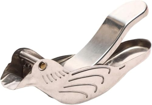 Silber Manuelle Zitronenpresse Edelstahl Zitronenpresse Kleine Tragbare Vogelform Zitronenpresse Tragbare Hand Obstpresse für Zitrusfrüchte Orange Limette Granatapfel