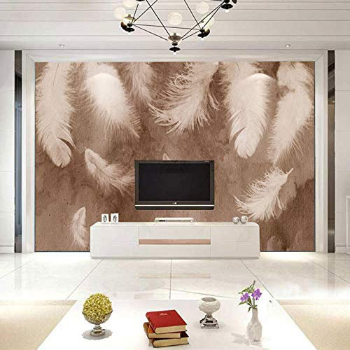 XLMING Einfache Retro Atmosphäre Elegante Feder 3D Tapeten Tapete Home Esszimmer Möbel Sofa Schlafzimmer Wohnzimmer TV Hintergrund-150cm×105cm