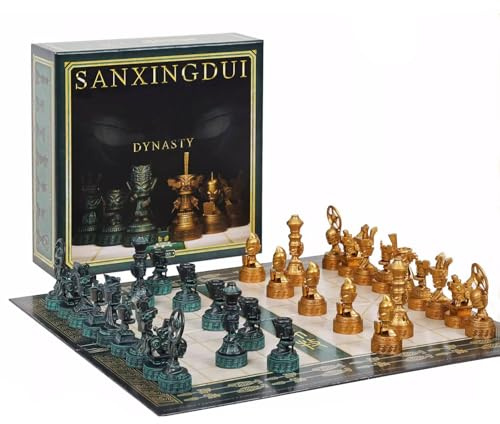 Set Di Scacchi Da Viaggio Da 18,7 Pollici, Set Di Scacchi Cinesi Con Scacchiera Pieghevole, 32 Figurine, Regalo Aziendale