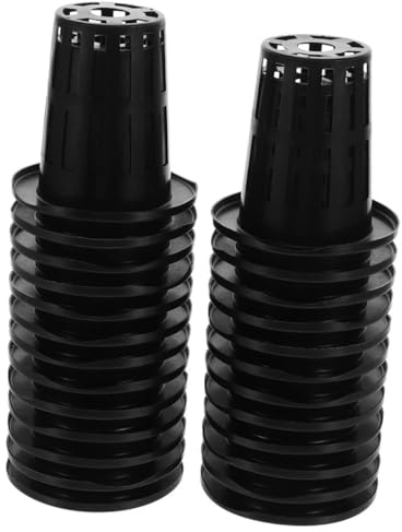 TOYANDONA 100pcs Hydroponic Net Pots Baskets for Garden Balcony Plant Pot Mesh Drainage