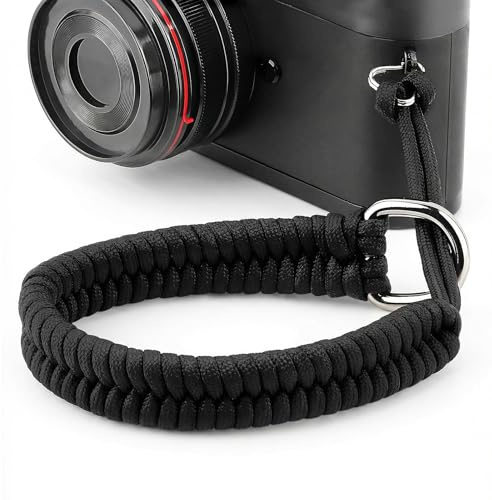 ToopMount Camera Wrist Strap, Universal Hand Strap, Braided Wrist Lanyard for DSLR & Mirrorless Camera, Adjustable Length Paracord Rope with Aluminum D-ring for Photographer Man Woman