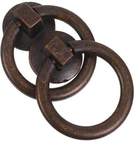 SOPOTUTU 2 Stück Vintage-Schubladengriffe Antikbronze Schubladengriffe Schubladenringgriff Für Kommoden Kleiderschränke Und Schränke Retro-Schrankgriffe Mit Einem Loch
