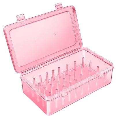 Caja organizadora para decoración de tartas, boquillas de pastelería, caja de 42 piezas, organizador versátil para decoración de tartas, ideal para principiantes y profesionales (rosa)