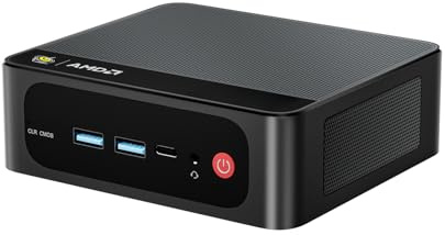 Beelink SER5 MAX Mini PC, AMD Ryzen R7 7735HS (8C/16T, hasta 4.75GHz) Mini Ordenador de Sobremesa, 24GB LPDDR5 RAM, 500GB SSD, USB3.2, 2.5G LAN, WiFi6, BT5.4, Triple Display a través de HDMI,DP,Tipo-C