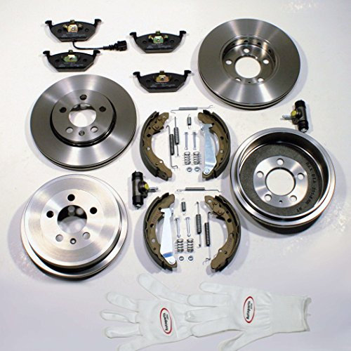 Bremsscheiben Bremsbeläge vorne und Bremstrommel Set hinten