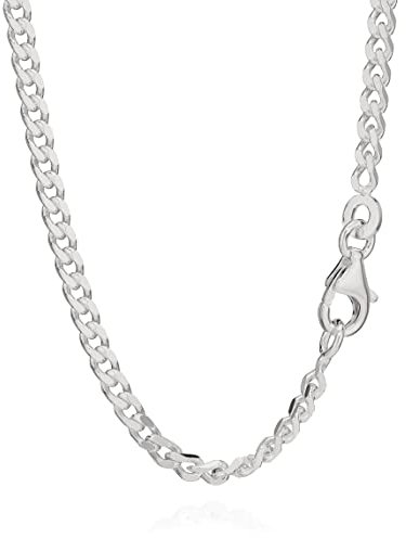 NKlaus 55cm Kette Silber 925 - Sterling Silberkette Herren und Damen- Hochwertige Panzerkette - Königskette - 2,5mm breit Collier 8,5g schwer 5201