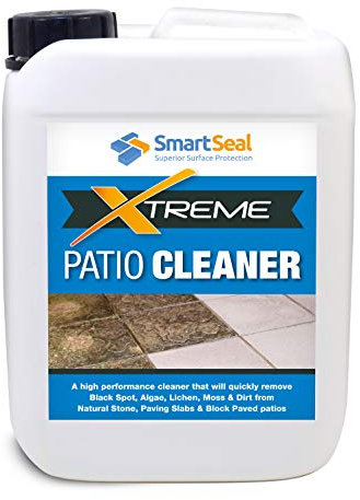 SmartSeal Patio Cleaner Xtreme - Powerful Easy To Apply Patio Cleaner Fluid - Highly Concentrated Patio Black Spot Remover and Paving Slab Cleaner - Eradicate Stubborn Patio Black Spots (5 Litres)