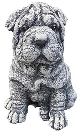 stoneandstyle Steinfigur Shar-Pei, Frost- und wetterfest bis -30°C, massiver Steinguss