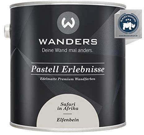 Wanders Pastell Erlebnisse 2,5L - Elfenbein/Sehr Helles Beige - Edelmatte Wandfarbe! Küchenmöbellack und Möbelfarbe. Kreidefarbe für Holz & mehr. Hohe Deckkraft, schnell trocknend