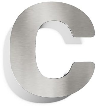 Numéro de maison c – acier inox – résistant aux intempéries – avec matériel de montage – plaque signalétique – N.13S.E