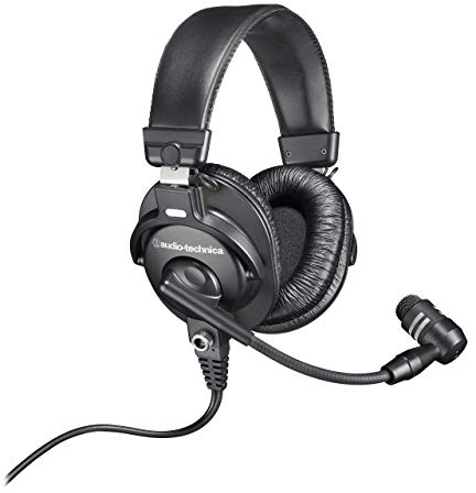 Audio-Technica BPHS1 Broadcast Stereo Headset with Dynamic Cardioid Boom Mic (Renewed)