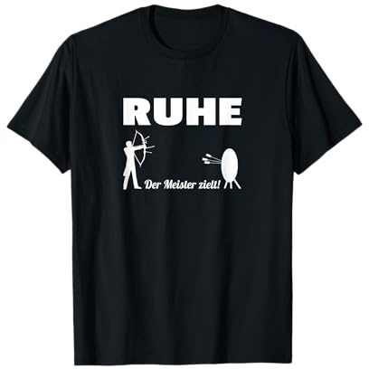 Ruhe! Der Meister zielt! Pfeil und Bogen - Bogensport T-Shirt