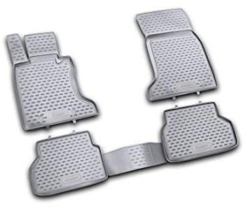 Element Passgenaue Premium 3D Gummimatten Fussmatten passend für BMW 5 E60, 2001-2010, 4 TLG.