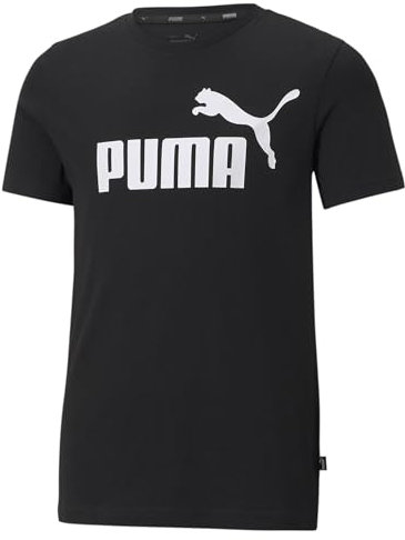 PUMA Maglietta con logo Ess B Maglietta, Bambini e ragazzi, Nero, 15-16 anni