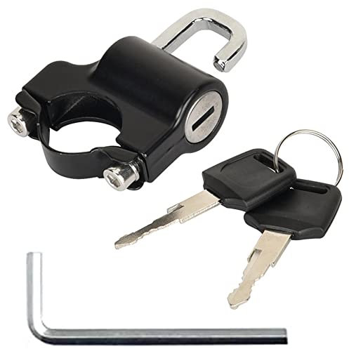 DHER Universal Motorrad Schloss Helm Motorrad Helm Sicherheitsschloss Elektrisches Fahrradhelmschloss Diebstahlsicher Mit SchlüSsel Motorradhelmschloss Universelles Festes Fahrradhelmschloss