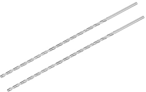 sourcing map 2 Stk HSS Spiralbohrer (Hochgeschwindigkeitsstahl) Extra lange Twist Bohrer 3,5mm Bohrdurchmesser 200mm Länge