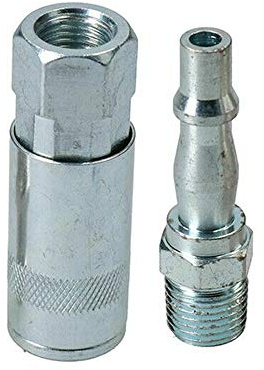 Air Fitting Convertor, 1/4 Male PCL to Female Euro Quick Release Airline Hose Adapter for Air Compressors