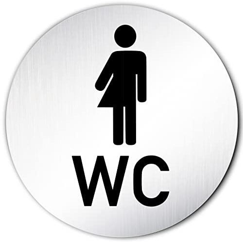 Türschilder24 XXL Toilettenschild Trans Gender 4 • Ø 100mm • Aluminium (eloxiert) • Türschild Hinweisschild