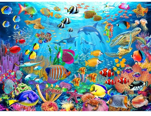 Puzzles for Kids Ages 6-8 8-10 Year Old - Ocean Underwater World, 200 Pieces Jigsaw Puzzles for Kids, Learning Educational Toys for Boys and Girls
