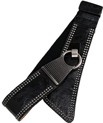 GALPADA Elastischer Breiter Taillenband Für Damen Kleid Rock Mantel Stretch Pu Gürtel Mit Makellosen Nähten Klassische Farbe Für Alltag
